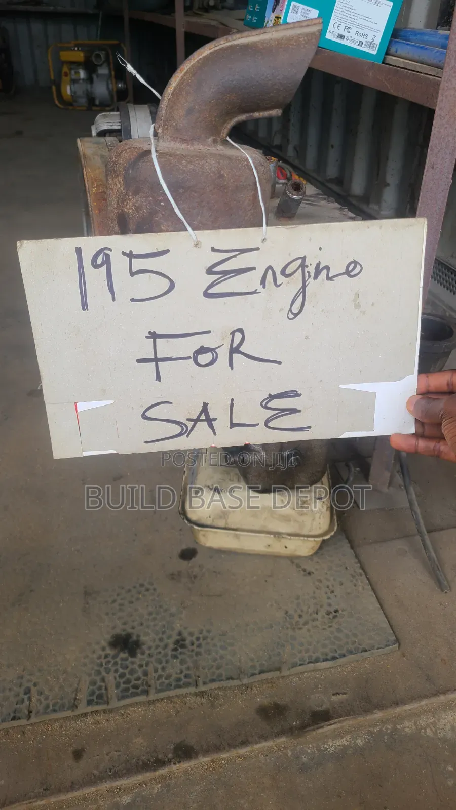 Heavy Duty 195 Single Cylinder Diesel Engine (12HP Key Start)