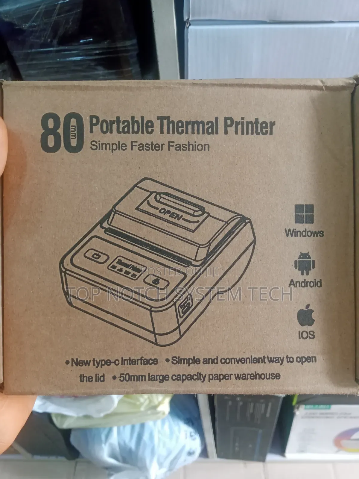 80mm Portable Thermal Wireless Pos Receipt Printer