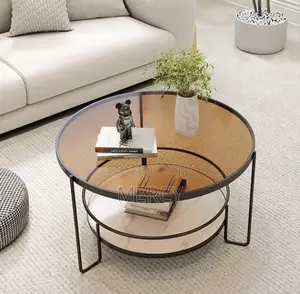 Simple Glass Table Top and Marble Down