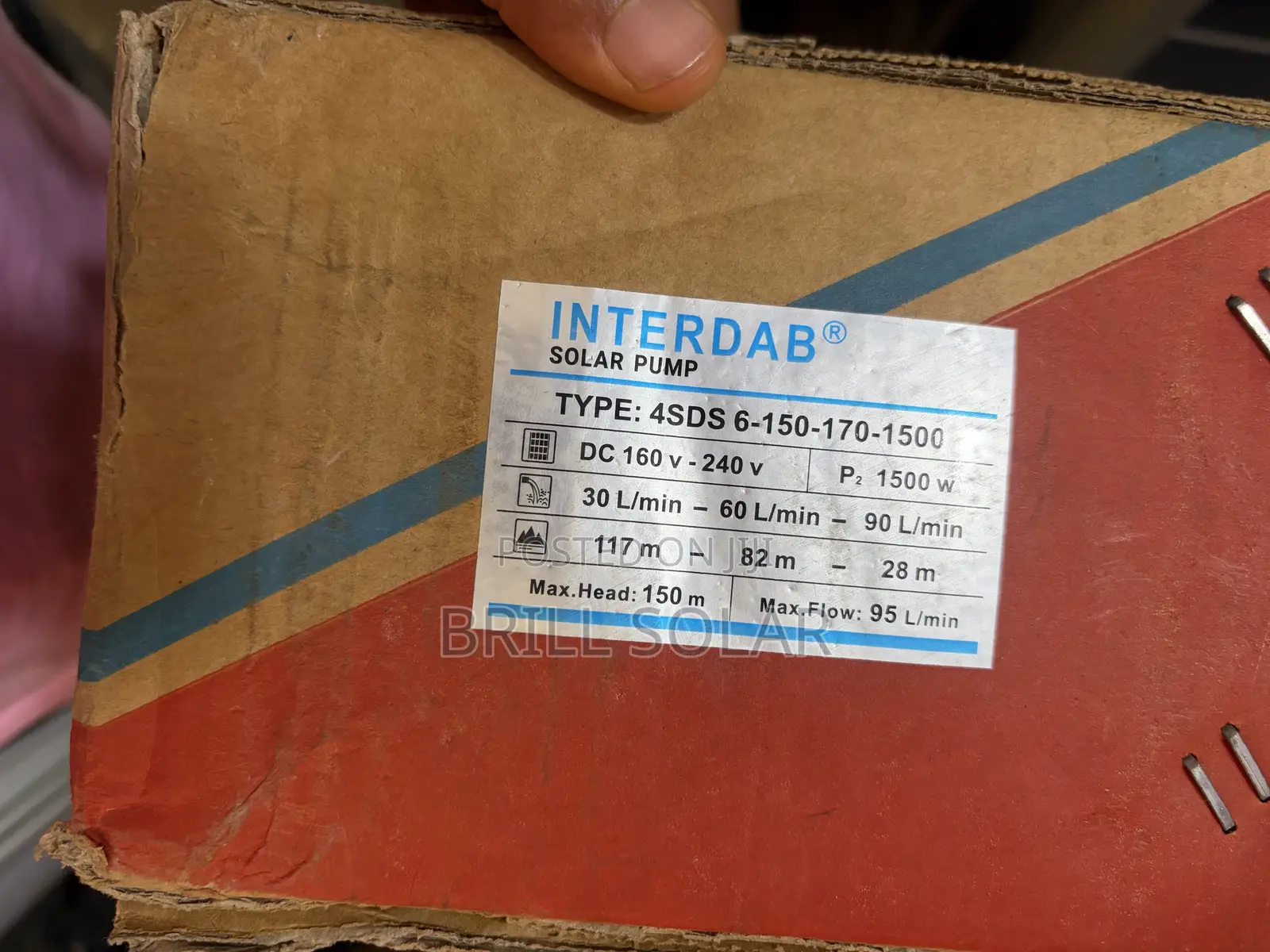 2HP Interdab Solar DC Submersible Pump