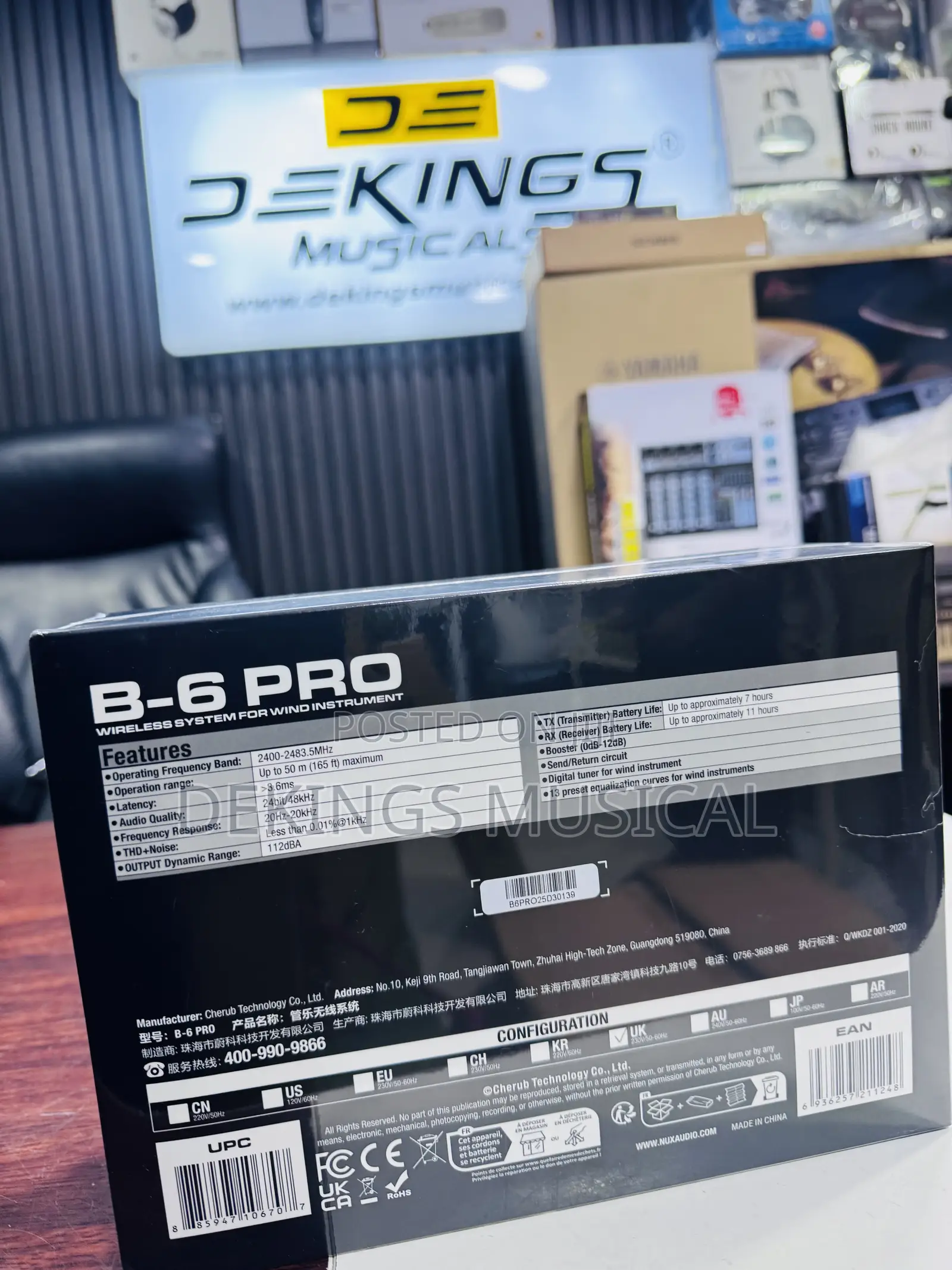 NUX B-6 Pro Wireless System for Wind Instrument Sax Mic