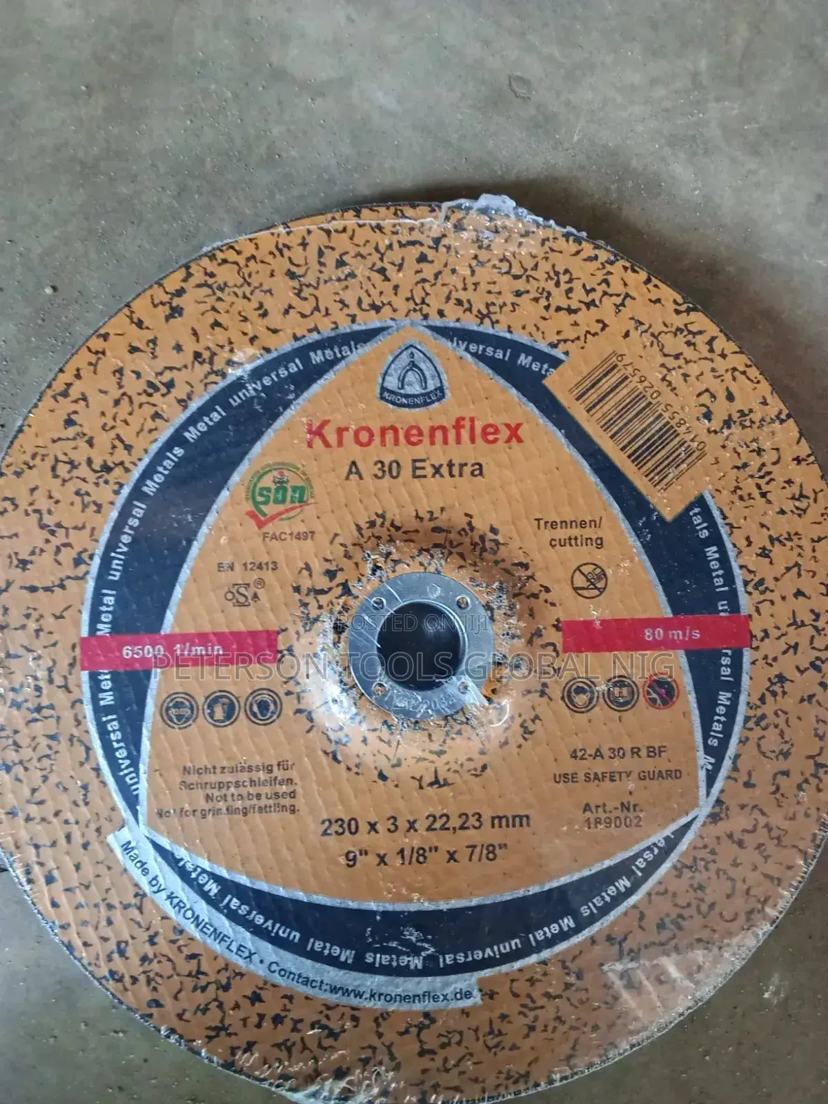 9" Cutting Stone Disc/ Abrasive Disc Pack