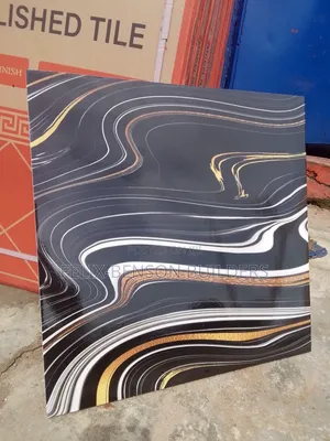 Super Gloss Black 40cm by 40cm Floor Tiles