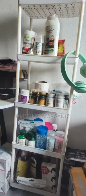 4-Tier Rolling Storage – Organizer Rack for Kitchen, Bathroom Office ​