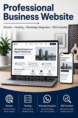 Professional Business Website (Domain + Hosting + WhatsApp + SEO) –