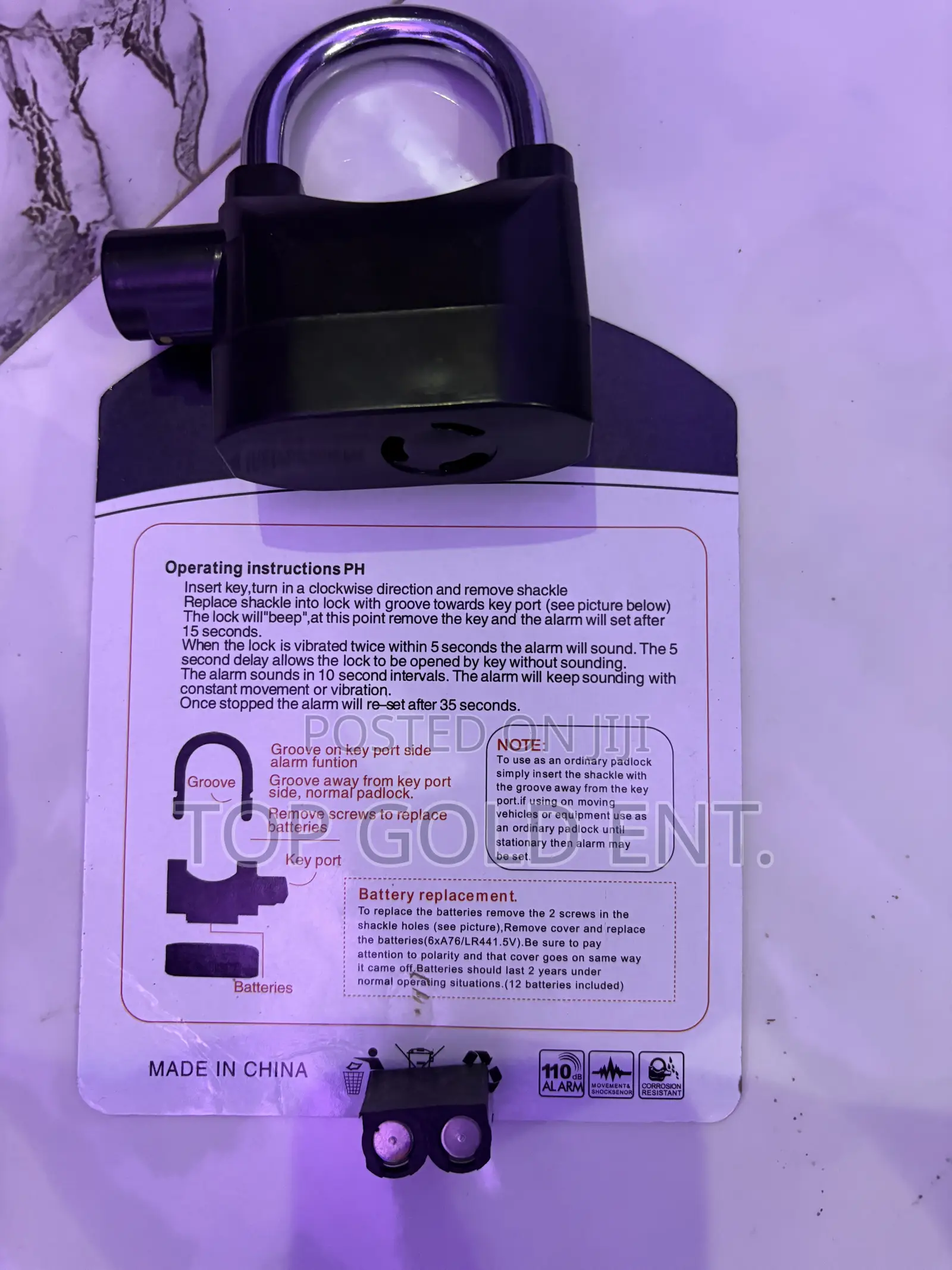 Alarm Security Padlock