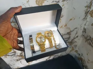 Non Tarnish Gold Couple Watch Set