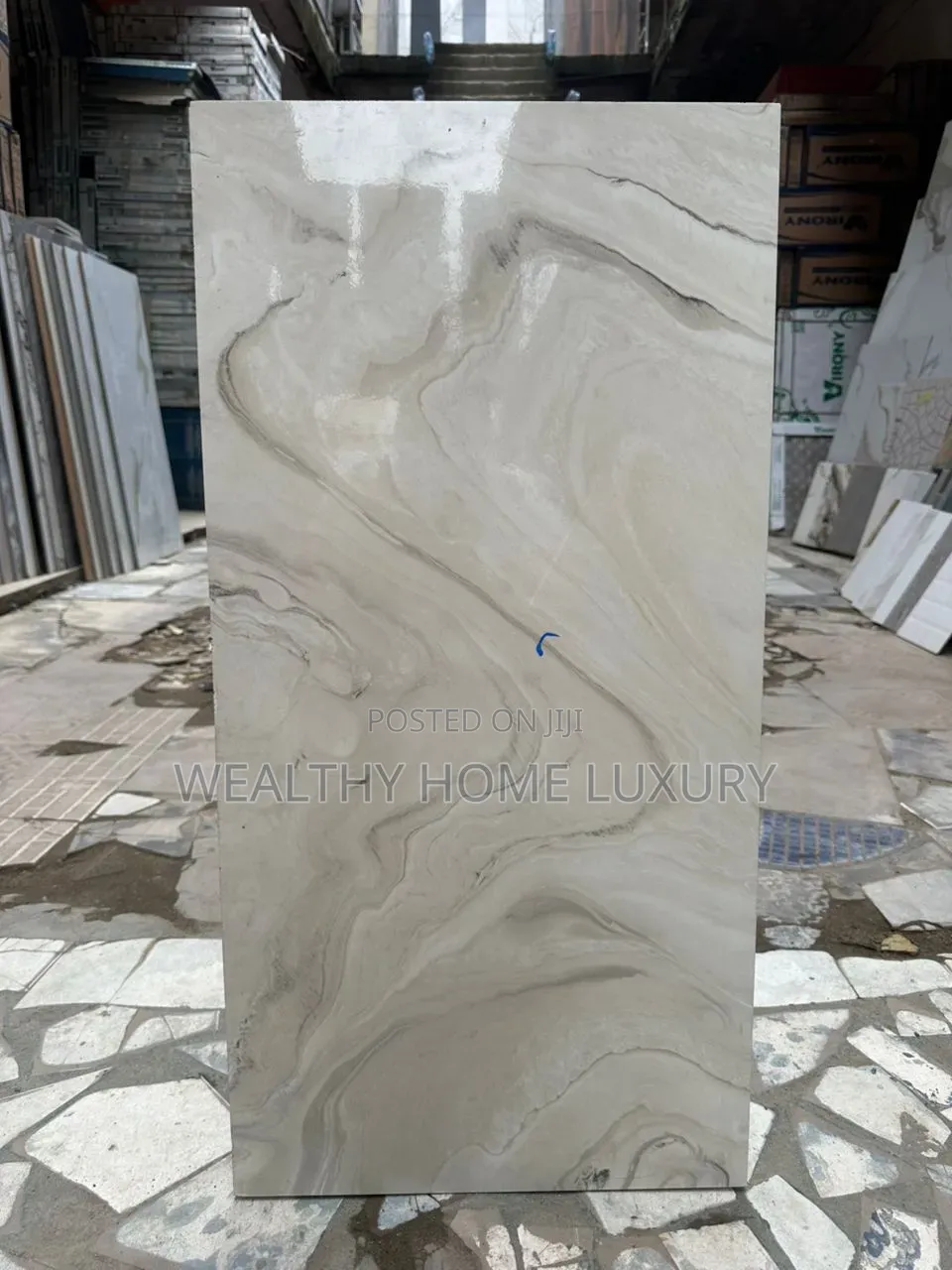 Premium 60x120 Porcelain Tiles High Gloss Marble Design