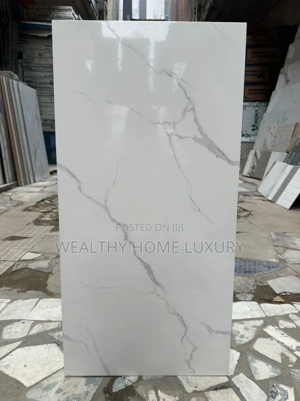 Premium 60x120 Porcelain Tiles High Gloss Marble Design