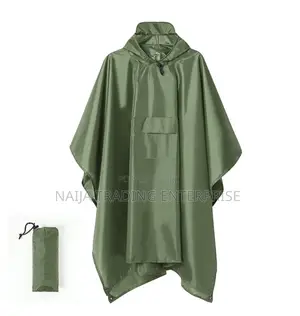 3 in 1 Hooded Waterproof Raincoat With Pocket- GREEN