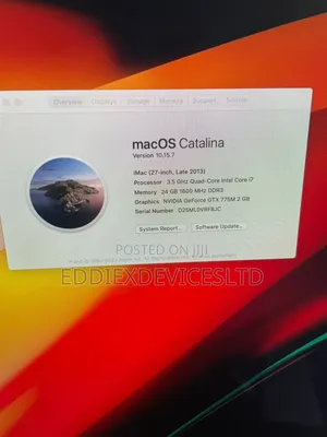 Desktop Computer Apple iMac 24GB Intel Core i7 SSD 500GB