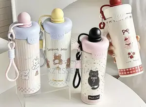 Stainless Steel Insulated Water Bottle With Straw & Strap