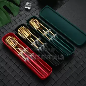 Gold-Plated Stainless Steel Cutlery Set