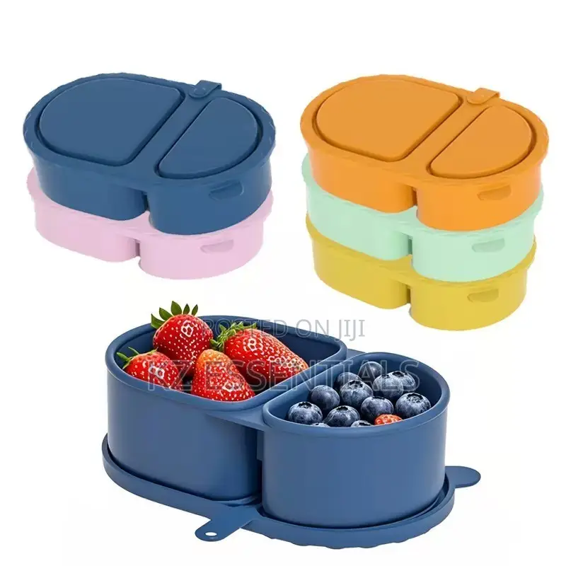 Silicone Compartment Lunch Box – Microwave-Safe Food Container