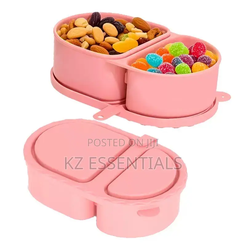 Silicone Compartment Lunch Box – Microwave-Safe Food Container