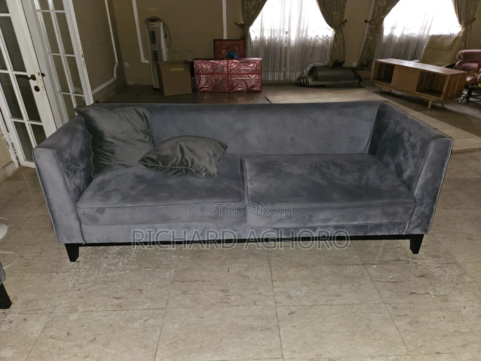 6 Seater Couch and Ottoman