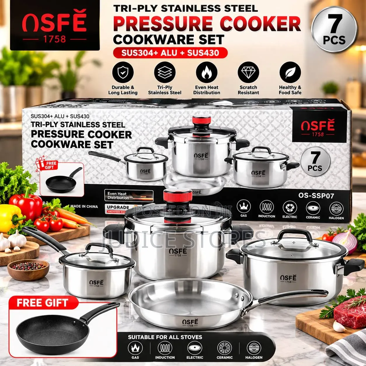 Osfe Pressure Cooker and Cookware Set