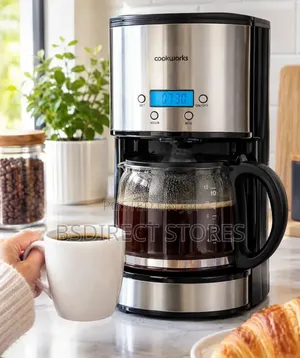 Cookworks Filter Coffee Machine With Timer 12 Cups Capacity