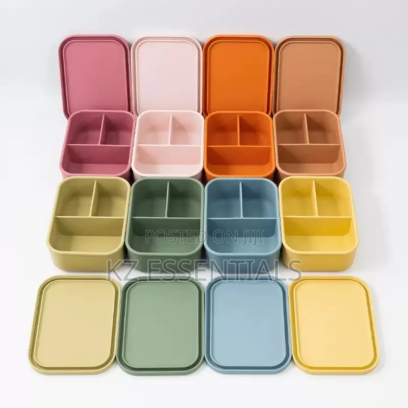Silicone Divided Lunch Box Microwave-Safe Food Container