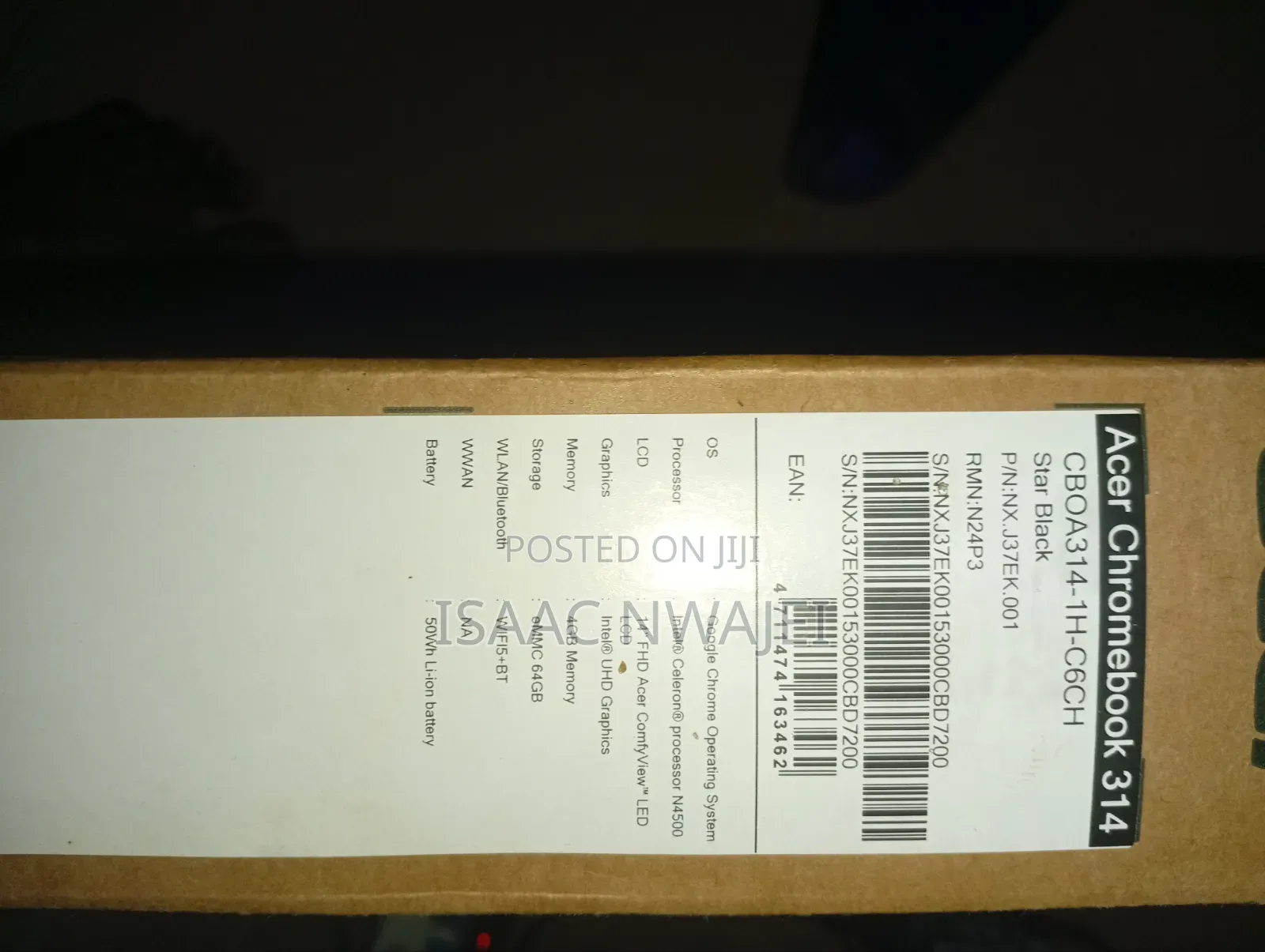 Laptop Acer Chromebook 314 4GB Intel Celeron SSD 60GB
