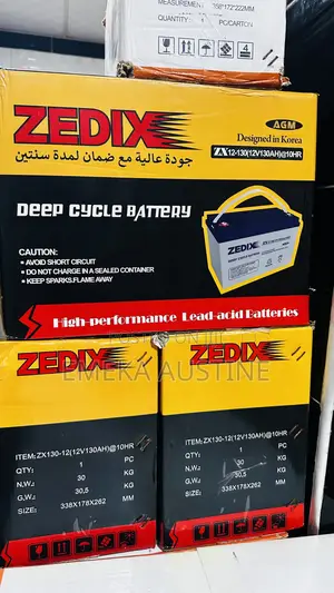 130ah 12v Zedix Solar Battery.