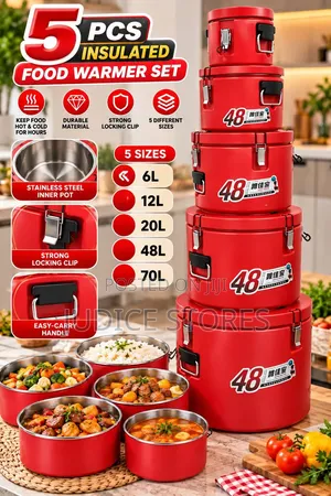 5 Piece Food Warmer Set Keep Meals Hot for 48 Hours