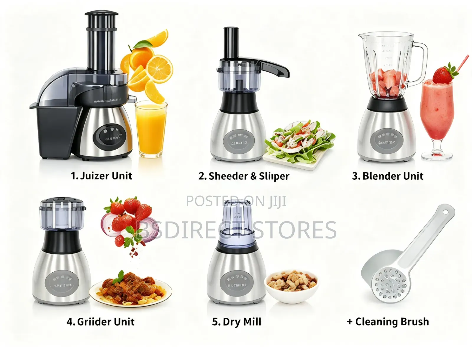 Cyclone Mixer 5in1 Processor/Blender/Juicer/Grinder/Shredder