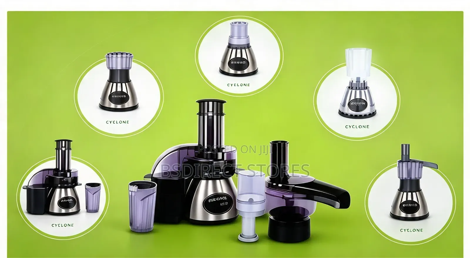 Cyclone Mixer 5in1 Processor/Blender/Juicer/Grinder/Shredder