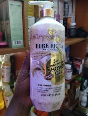 ICY Gold Pure Rice and 10x Collagen 2in1 Scrub Whitening Shower Gel