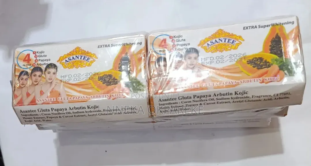 Asantee Glutathione, Papaya, Arbutin and Kojic Soap