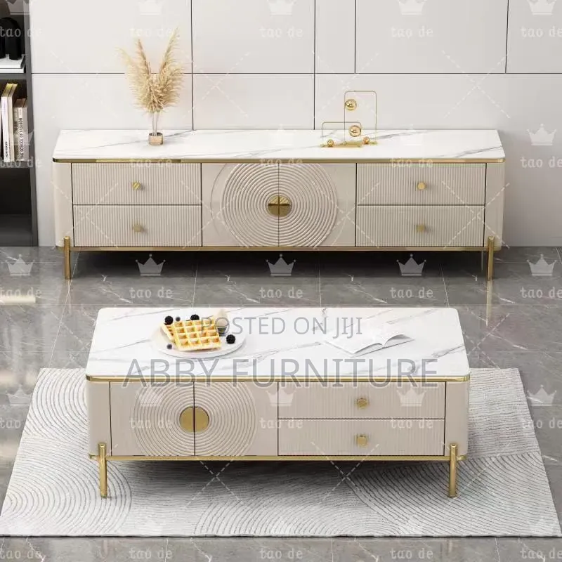 White Centre Table and TV Stand