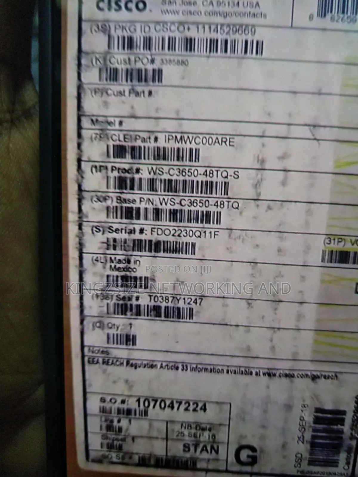Cisco 3650-48tq