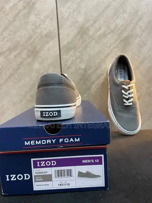 IZOD Men’s Rangley Canvas Memory Foam Lace-Up Sneaker