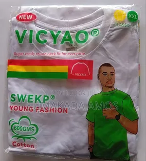 VICYAO 600 GSM Adult Round-Neck T-Shirt | Premium Plain Tee, M–3XL