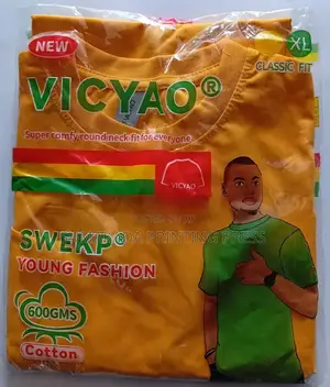 VICYAO 600 GSM Adult Round-Neck T-Shirt | Premium Plain Tee, M–3XL