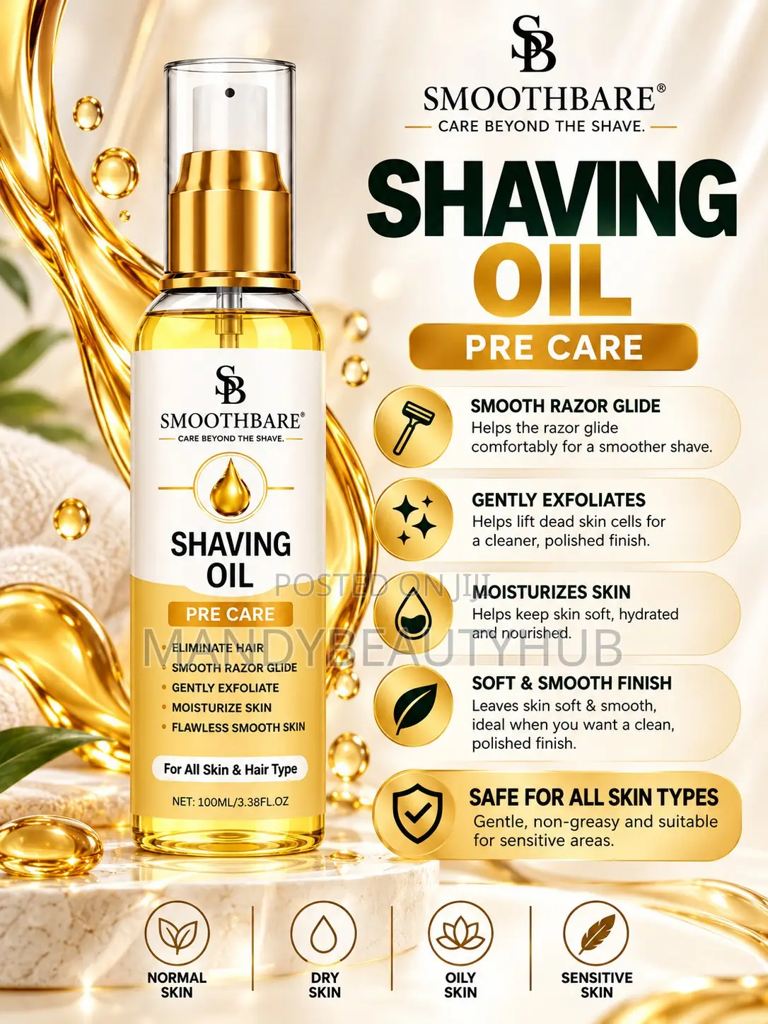 Smoothbare Shaving Oil ( PRE - CARE )