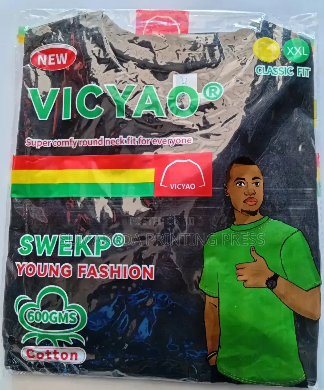 VICYAO 600 GSM Adult Round-Neck T-Shirt | Premium Plain Tee, M–3XL
