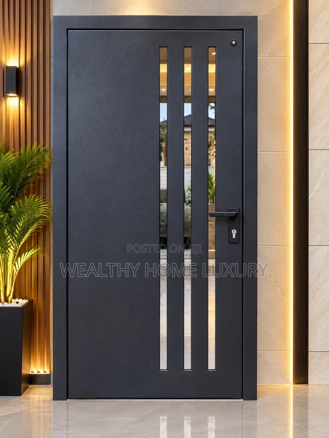 Israeli Security Door 4ft by 7ft With Glass Design