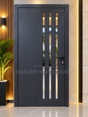 Israeli Security Door 4ft by 7ft With Glass Design