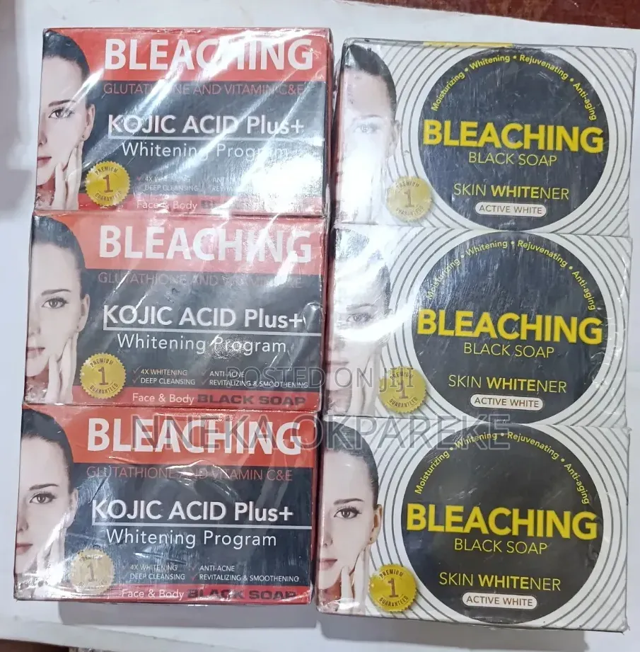 Neon Bleaching Black and Kojic Acid Soap by 6pcs