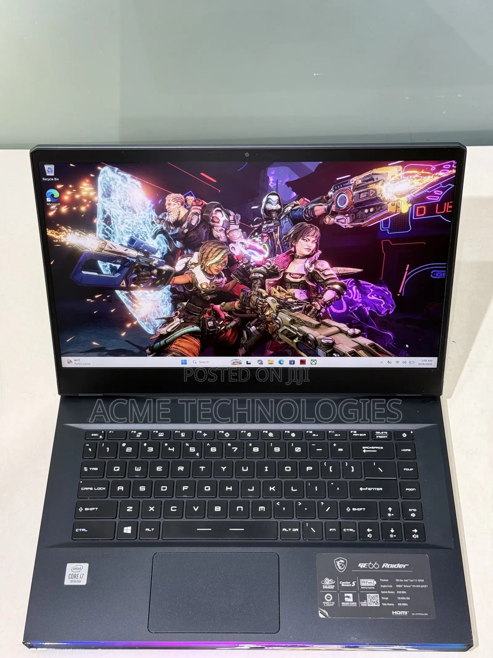 Laptop MSI GE66 Raider 32GB Intel Core i7 SSD 1T