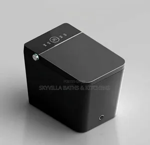 Luxury Matte Black Smart Toilet Digital LED Display Touchless Sensor