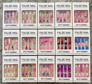 24-Piece Press-on False Nails – Artificial Nails in Various Designs