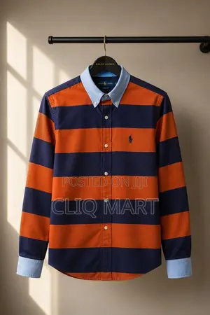 Ralph Lauren Striped Long-Sleeve Button-Down Shirt