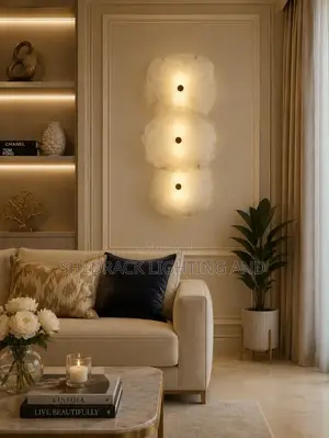  Luxury 3 Cloud Alabaster Wall Light!