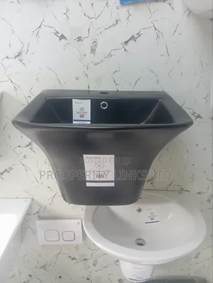 Black Wall Hung Wash Hand Basin