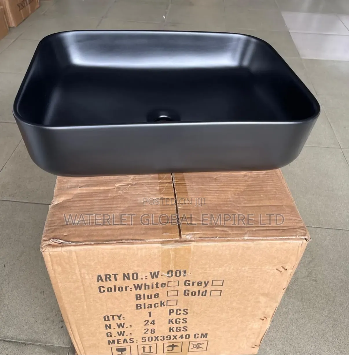 Countertop Rectangular / Soft-Square Vessel Sink (Art Basin).