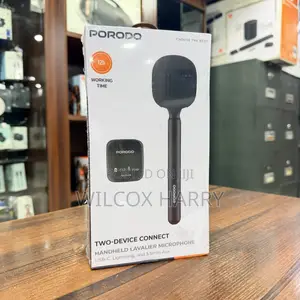 Porodo Two-Device Connect Handheld Lavalier Microphone