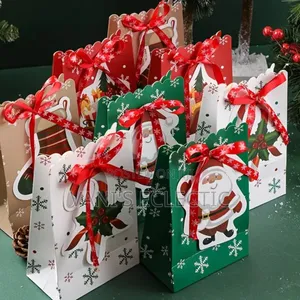 Premium Christmas Gift Bags With Ribbon (Set of 25) – Assorted Designs