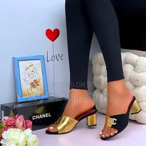 New Channel Heel Slippers